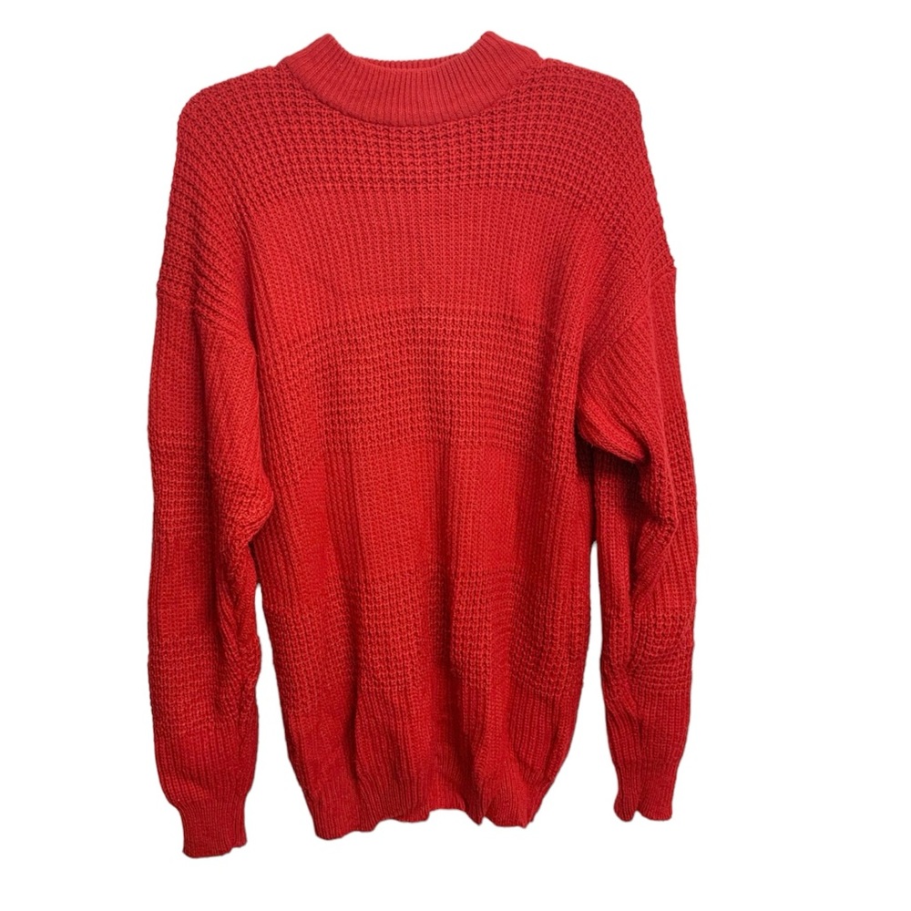 Playboy VTG Oversized Knit Red Sweater XL Winter